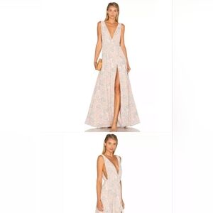 Lovers and Friends Leah Gown Size 2 Blush Pink & Grey